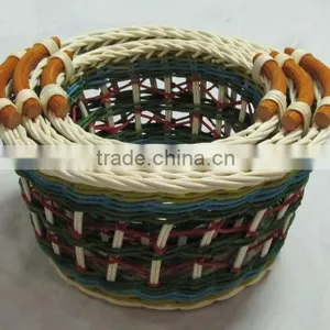 Set 3 Zigzag Weaving Craft Basket-rattan Material thumbnail-1