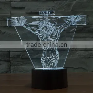 3D Optical Night Light Juses 7 RGB Light Colors 10 LEDs AA Battery or DC 5V Mixed Lot thumbnail-5