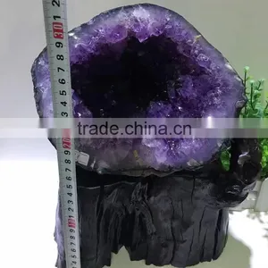 7.9kg Natural Uruguay Amethyst Geodes Purple Quartz Crystal Cluster for Gift thumbnail-4
