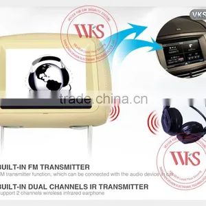 7inch Digital Screen Car Headrest DVD Player With Zipper Cover thumbnail-3