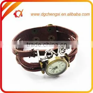 Bracelet Wrist Watch, Vintage Love Watches, Genuine Leather Watch thumbnail-1