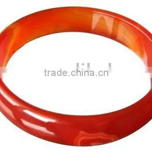 60mm Red Agate Wholesale Semiprecious Stone Bangle thumbnail-1