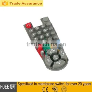 Rubber Push Button Switch Keypad Remote Control Rubber Tactile Overlay thumbnail-1
