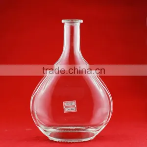 Wholesale Hot Quality Brandy Glass Bottles Waterdrap Whiskey Bottles Frosted Beverage Bottle thumbnail-3