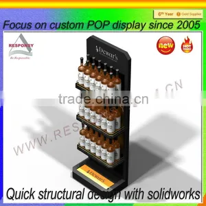Floor POP Custom Liquor Bottle Shelf Display for Shopping Mall thumbnail-1