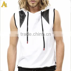 Red Sleeveless Hoodie Zip up Mens Sleeveless Hoodie thumbnail-4