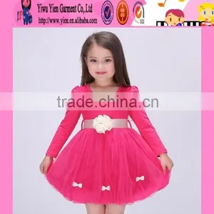 Spring Autum Lace Kids Party Wear Dresses for Girls Lovely Baby Kids Clothes Girls Dresses thumbnail-1