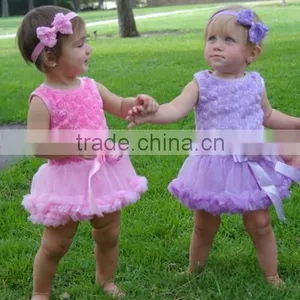 Pink Super Nice Summer Infant Dress Rose Flower Summer Infant Dress thumbnail-5