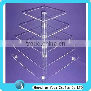 Countertop Custom Cheap 5 Tier Square Wedding Cake Stand High Quality thumbnail-1