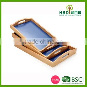 Best Buy Tray,Serving Tray, 3pcs Wood Serving Tray Wholesale thumbnail-1