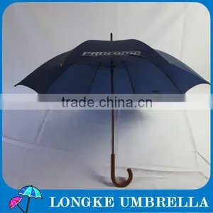 23" Navy Blue Wooden Umbrella for Advertising thumbnail-4