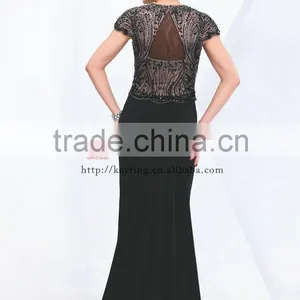 Elegant Short Sleeve V-neck Fashion Women Dress New Fashion Dresses 2014 thumbnail-3