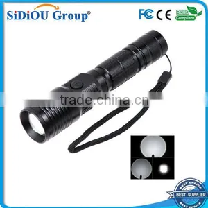 Aluminium Dimmable Zoomable 300 Lumen Led Flashlight Torch thumbnail-1