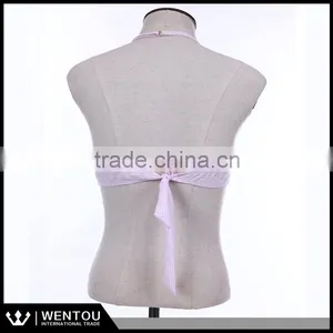 Wholesale Monogrammed Seersucker Bandeau Top With Ruffle thumbnail-3