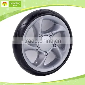 Garbage Bin Wheel Double 8 Inch Lawn Mower Garden Cart Plastic Wheel thumbnail-3