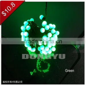 100L LED Green String Ball Light With Ball Outdoor Use Led Christmas Lights for Christmas Decor,street Lights in Zhongshan thumbnail-1