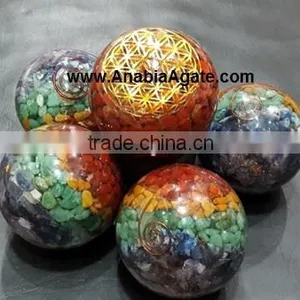 Chakra Layer Orgone Ball For Sell : Wholesale Orgone Ball : Orgone Spheres thumbnail-3