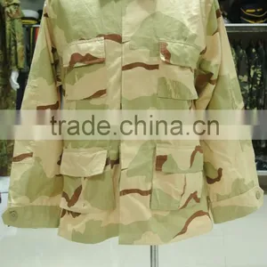 Custom Made 60% Cotton 40% Polyester Ripstop Yellow Tone Desert Camouflage USA Army Battle Dress Uniform thumbnail-1