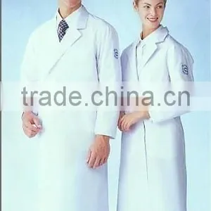 Designer 41" Inch Extra Long Unisex White Polycotton Doctor Coat thumbnail-3