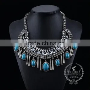 High Quality Vintage Rhinestone Chunky Statement Necklace Tin Alloy Fashion Women Pendant Necklace 6390052 thumbnail-1