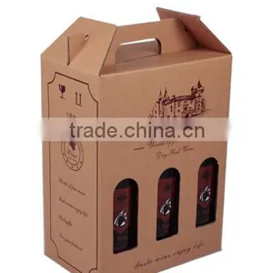 Wholesale Custom Cheap Ivory Board & Corrugated Board 6 Bottles Wine Box Gift Boxes thumbnail-2