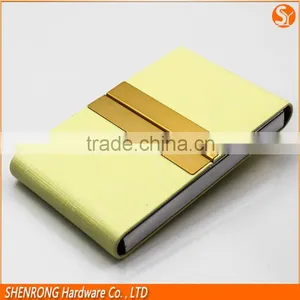 Foldable Two Sides PU Leather Business Name Card Holder 4" Vertical for Credit Card and Name Card thumbnail-1
