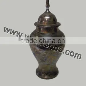 Unique Brass Metal Solid Urns Cremation Urns | Decorative Urns | Funeral Urns thumbnail-1