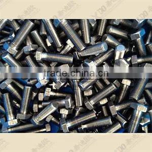 Alloy Inconel X- 750 / GH 4145 Stainless Steel Fasteners Full Thread Hex Bolt thumbnail-1