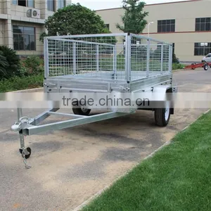 High Quanlity 7x5ft Galvanised Caged Box Trailer thumbnail-3