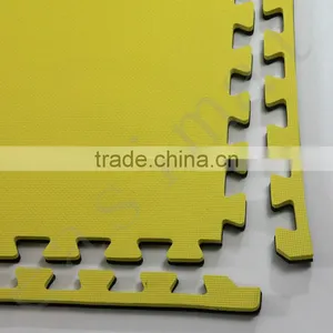 Black Yellow Martial Arts Kick Boxing Gym Mats 40mm thumbnail-4