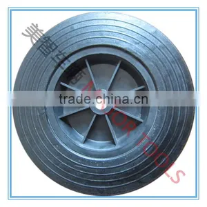 11X2.50 Striped Pattern Solid Rubber Wheel thumbnail-2