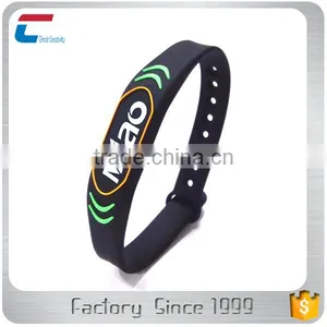 RFID MIFARE DESFire 2K Wristband Rewearable Silicone Rfid Wristbands thumbnail-2