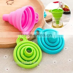 2016 Hot Sell Easy Storage Collapsible Silicone Funnel thumbnail-1