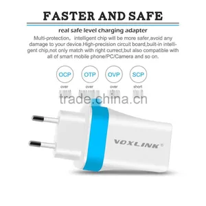 VOXLINK Eu Plug 5V 3.4A 3 USB Ports Wall Charger Adapter With CE FCC ROHS thumbnail-4