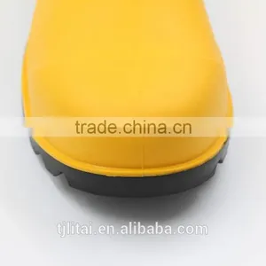 Yellow Black Work Boot With Steel Toe Pvc Safety Shoes thumbnail-6