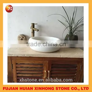 Snow White New Style Stone Wash Basin,Water Faucet and Basin thumbnail-1