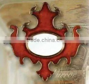 Wooden Classical Hand Carved Wall Mirror, MOQ:1PCS(B70102) thumbnail-1
