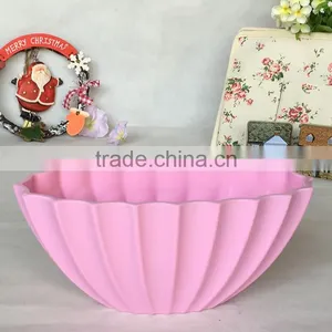 New Design Attractive Shell Type Colorful Decorative Plastic Plant Pots thumbnail-1