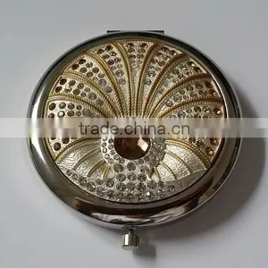 Quality Folding Pocket Mirror ,peacock Design Compact Mirror thumbnail-1