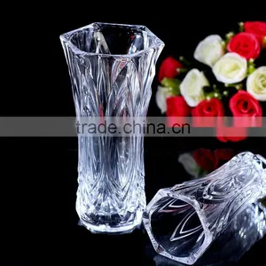 Home or Office Decoration Carving Glass Flower Vase Ornamental Vases thumbnail-1