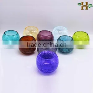 Hebei Baoding Hot Sale Handmade Crackled Glass Ball Vase thumbnail-1
