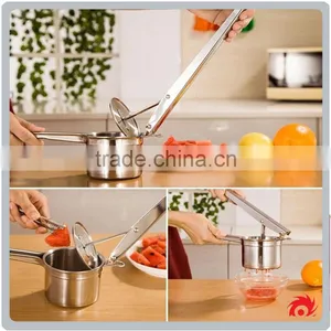 Easy to Clean Kitchen Stainless Steel Lemon Fruit Manual Juicer thumbnail-1