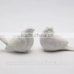 White Feather Bird Figurine Small Decoration Resin Bird thumbnail-1