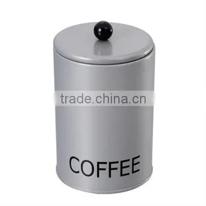 Cylindrical Colored Sugar Pot/Tea Tin /coffee Storage Box thumbnail-1