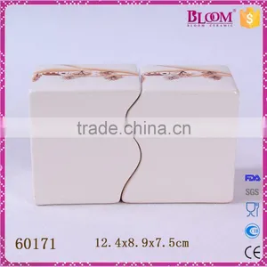Personalized Ceramic Rectangle Salt and Pepper Shaker thumbnail-3