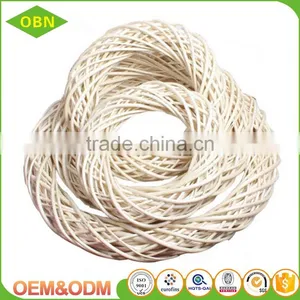 High Quality 100% Natural Hanging Loops Handmade Christmas Tree Decoration Woven Wicker Wreath thumbnail-1