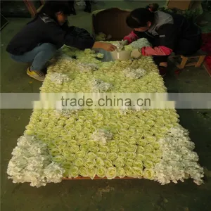 SJ0061404 Hot Sale Artificial Plastic Flower Wall for Weeding Decoration thumbnail-1