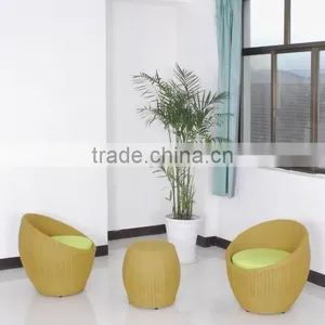 Stackable Garden Rattan Sofa Set Cheap Wicker Coffee Table Set thumbnail-5