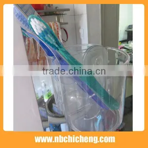 Plastic Suction Hook Toothbrush Holder Wall Suction Cup Commodity Shelf Toothbrush Cup thumbnail-2