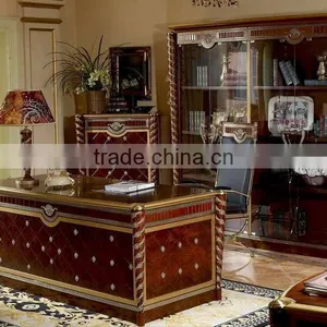 European Style Classical Office Desks Set;Soild Wood Office Furniture Set,Antique Office Furniture Set,Exclusive Desk (BG600038) thumbnail-1